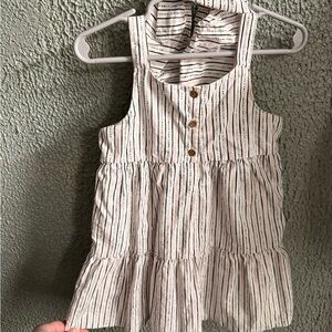 Carter's Striped Casual Dress - White and Black